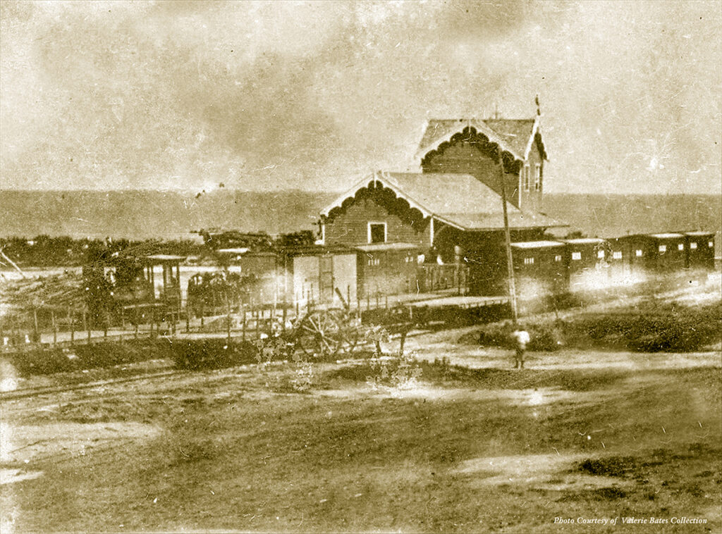 1890's view of the Rio Grande R.R. Depot in Port Isabel.
