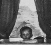 This young boy was seated behind the lady pictured above. Part curious and part resigned, he is not among the gaggle at the top of the Lighthouse, perhaps was never destined to be as he wouldn't be making any real estate deals for a couple of decades. He can sit in his window seat and safely enjoy the sea breezes. 